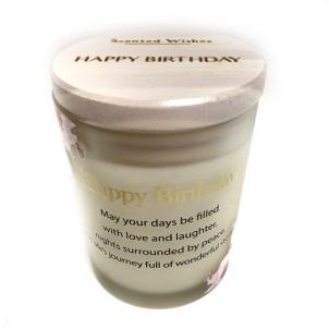 Scented Wishes With Text- Happy Birthday Candle