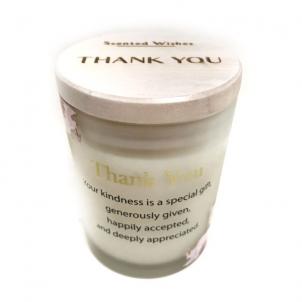 Scented Wishes With Text- Thank You Candle