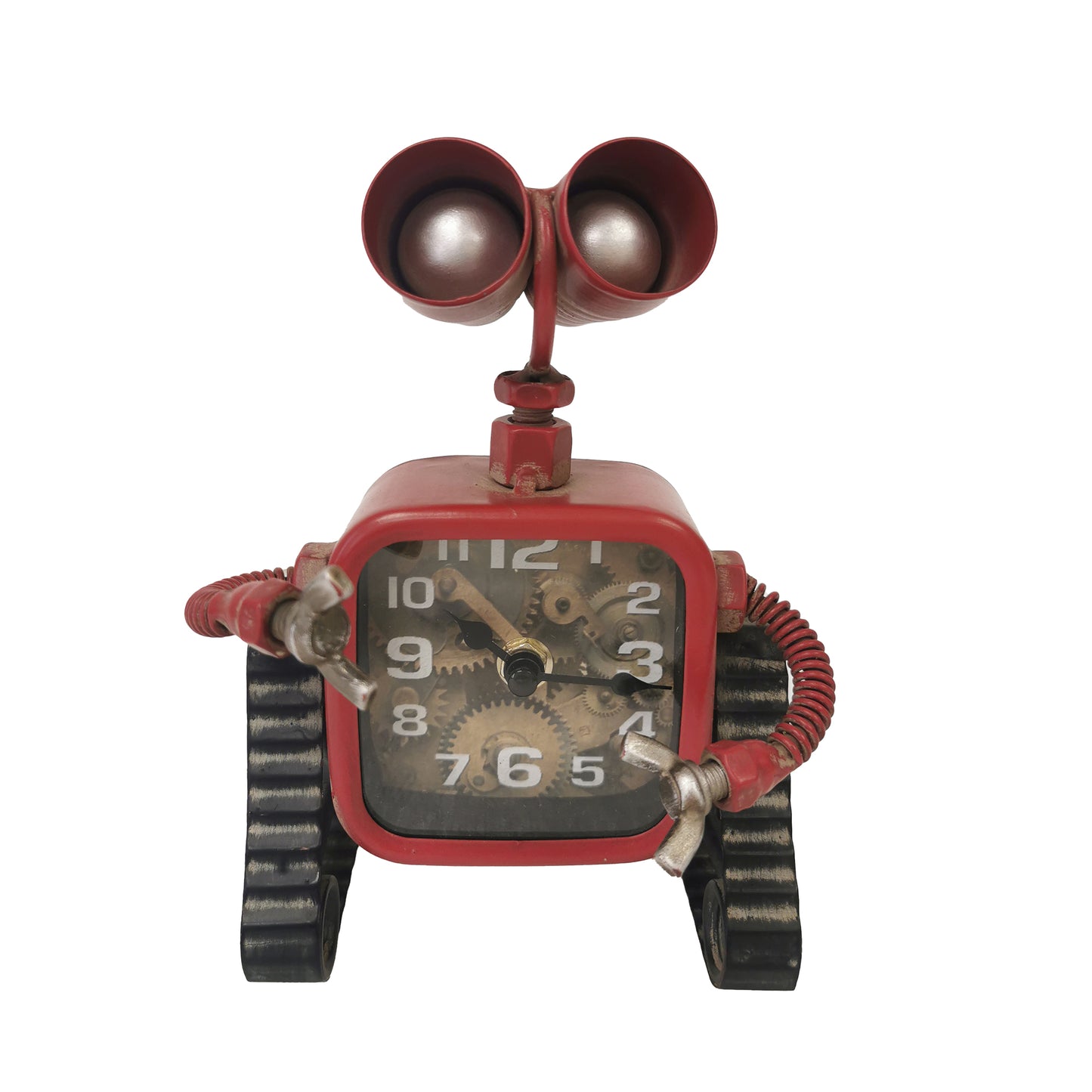 Robot On Tread Wheels Table Clock