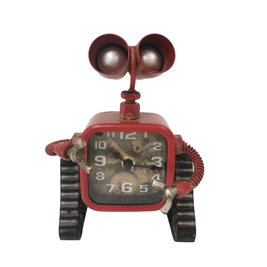 Robot On Tread Wheels Table Clock