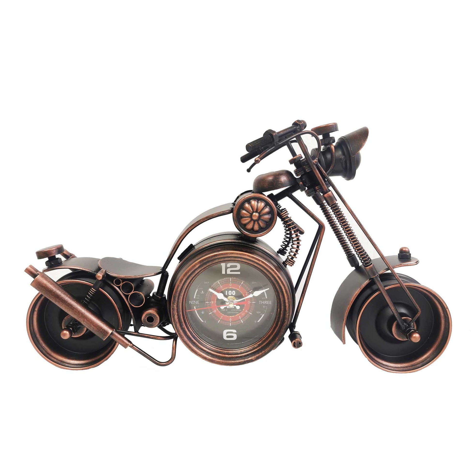 Vintage Motorcycle Table Clock