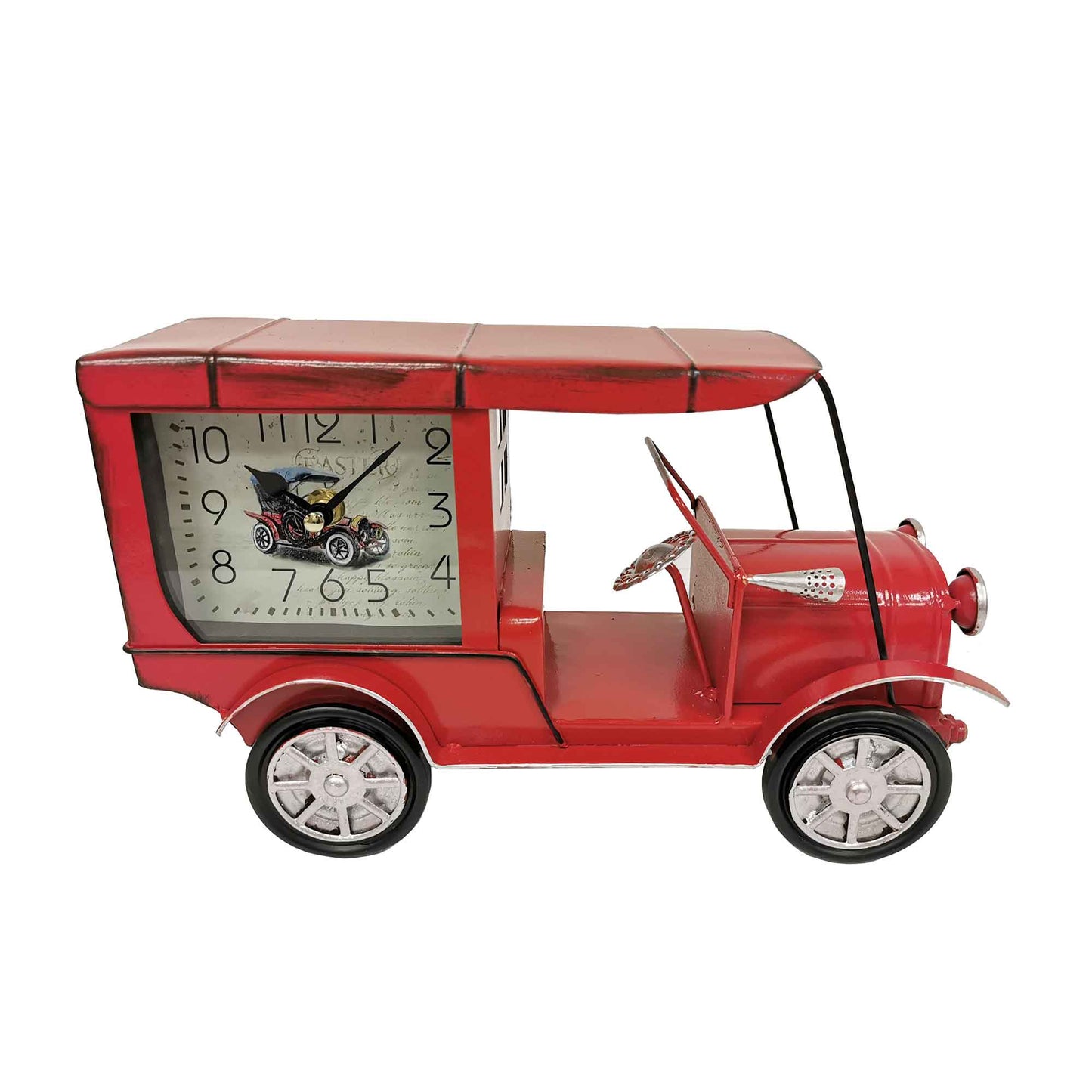Distressed Look Vintage Car Table Clock
