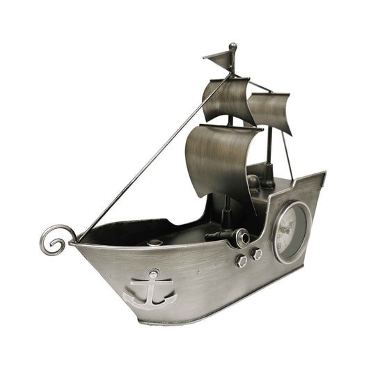 Grey Sailboat Table Clock