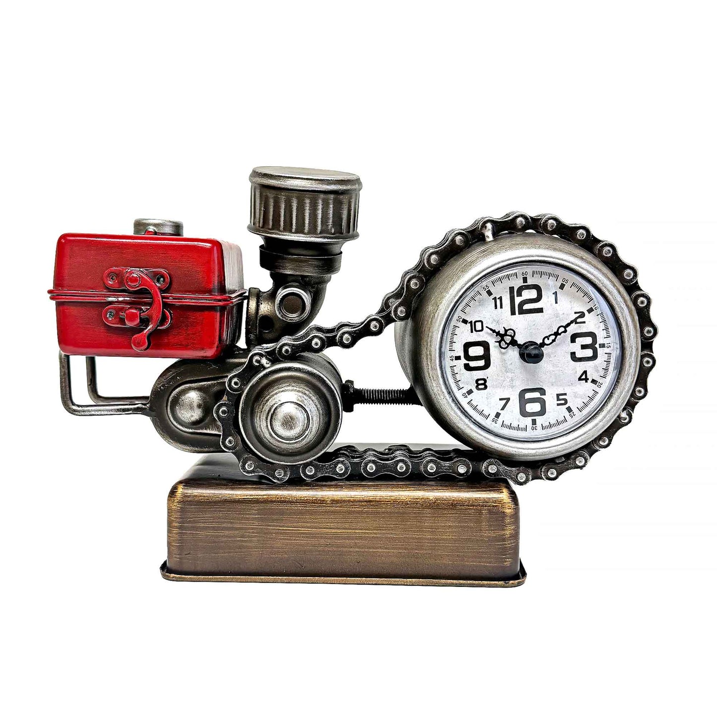 Vintage Look Tractor Engine Table Clock