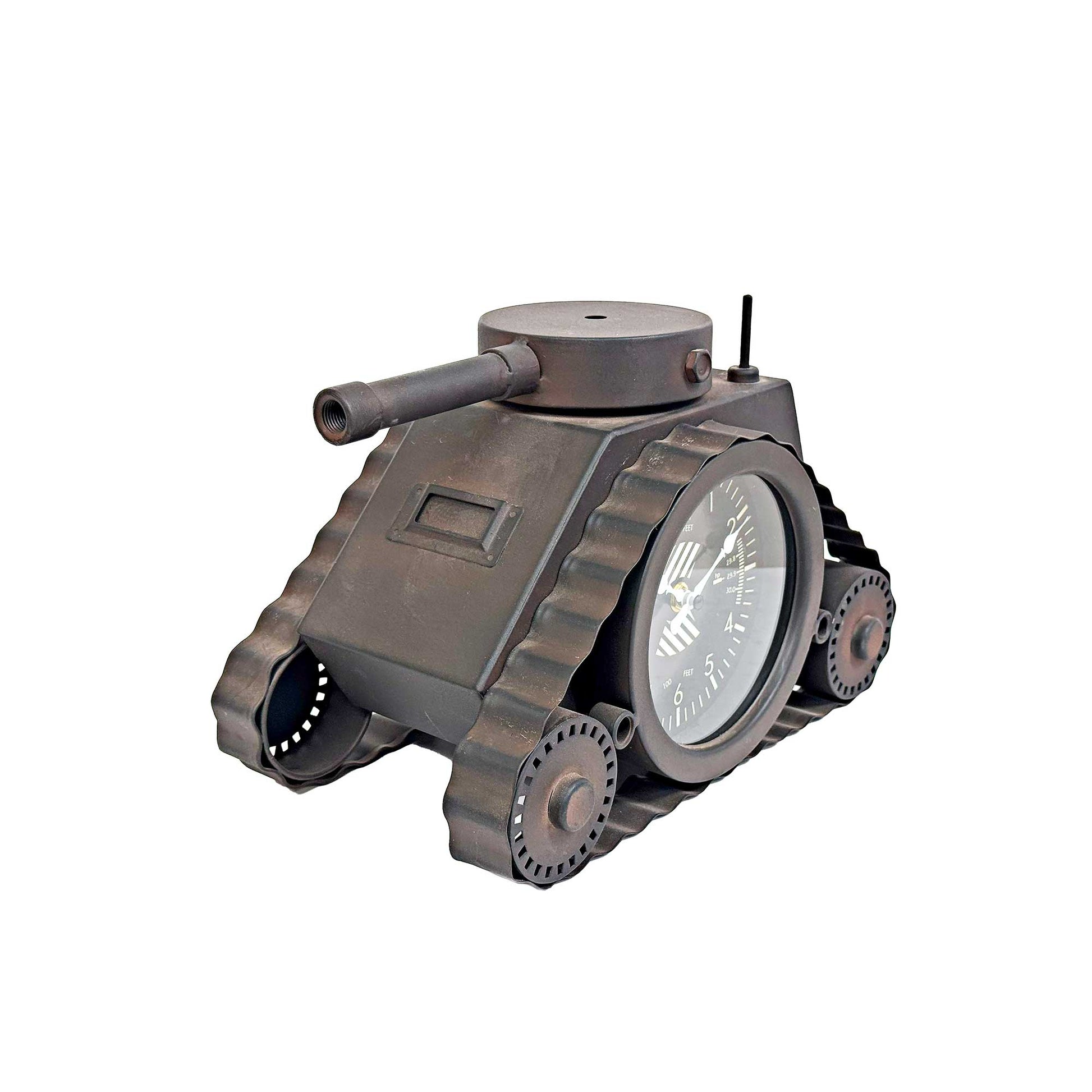 Double Sided Vintage Tank Table Clock