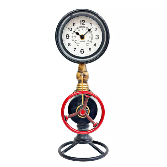 Pipe Fitting Industrial Look Table Clock