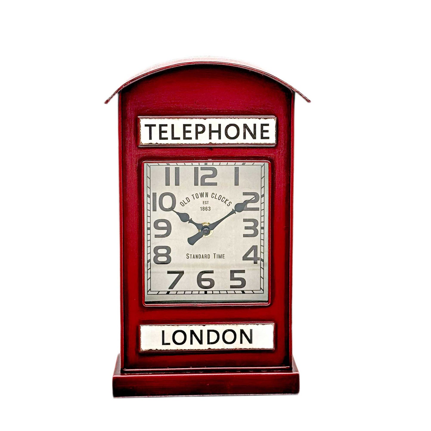 London Telephone Box Table Clock