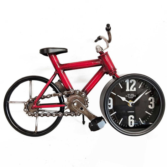 Red Bicycle Table Clock
