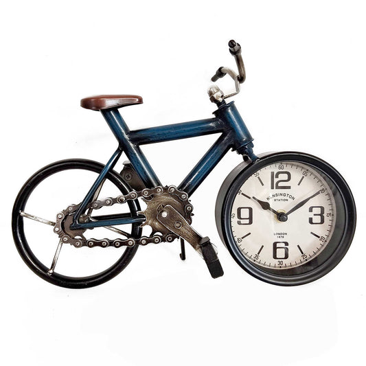 Blue Bicycle Table Clock