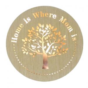 Led Lit Tree Of Life With Text- Home Is Where Mom Is Plaque