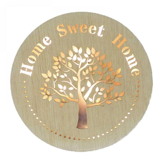 Led Lit Tree Of Life With Text- Home Sweet Home Plaque