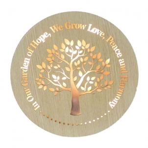 Led Lit Tree Of Life With Text- Garden Of Hope Plaque