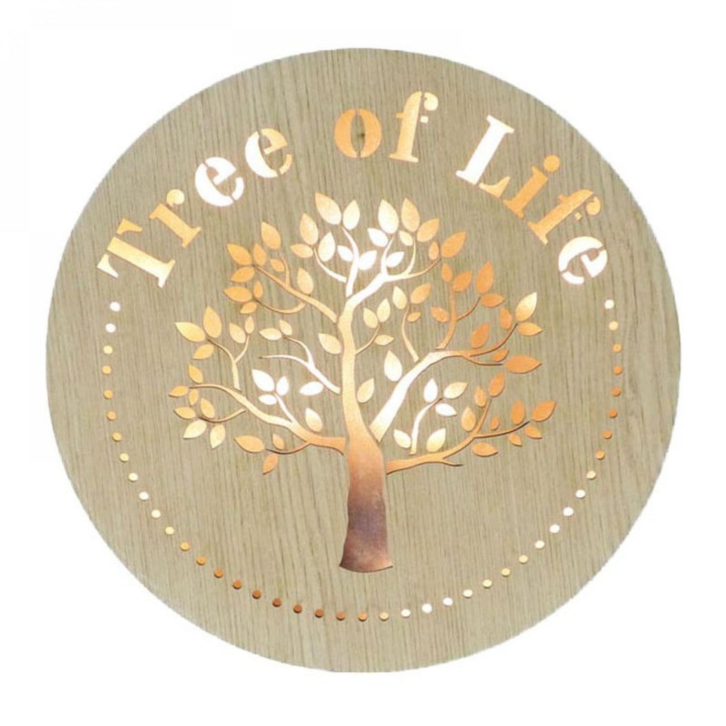 Led Lit Tree Of Life With Text- Tree Of Life Plaque