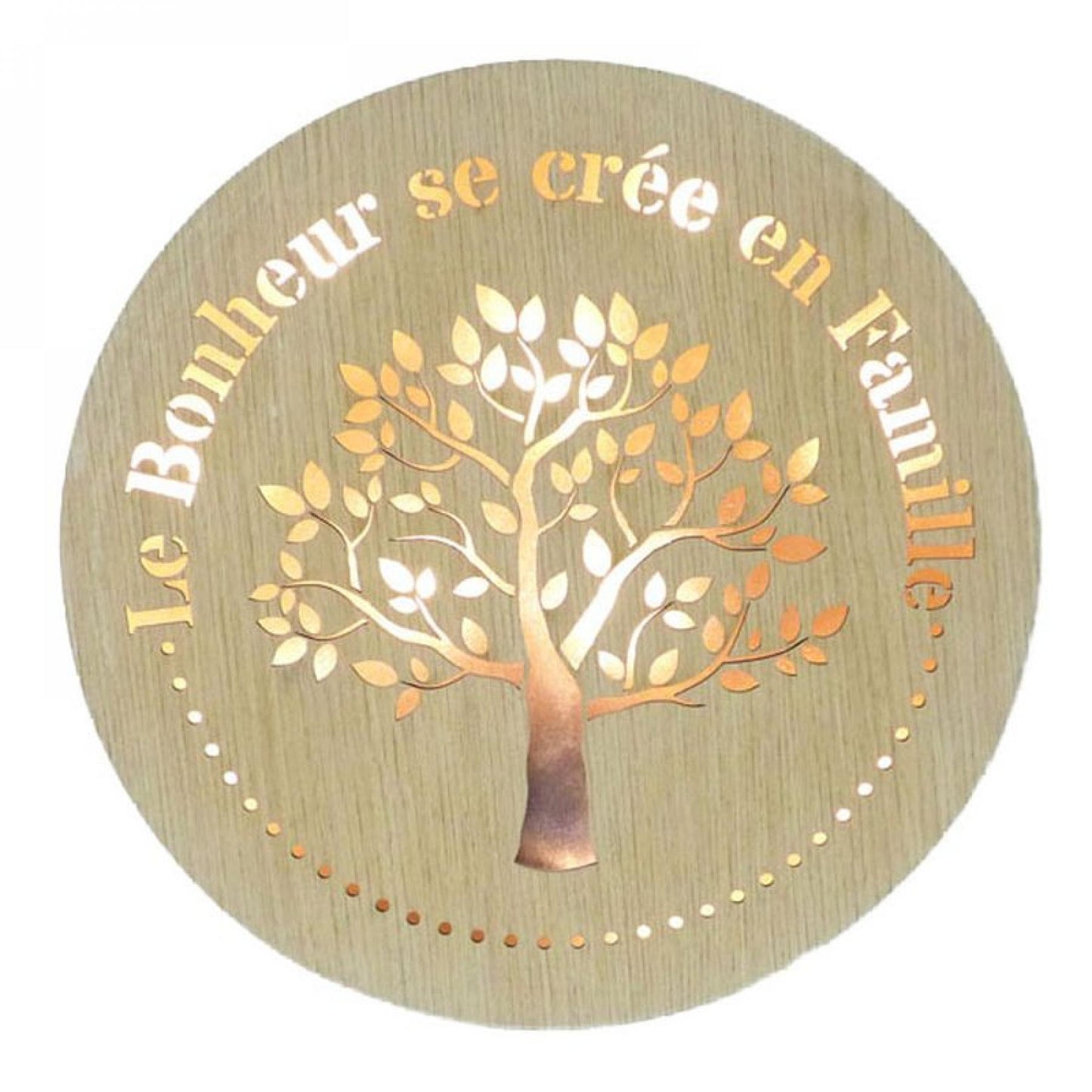 Tree Of Life - Le Bonheur Se Cree En Famille Plaque