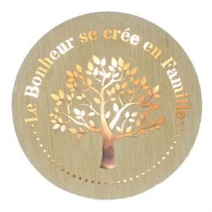 Tree Of Life - Le Bonheur Se Cree En Famille Plaque