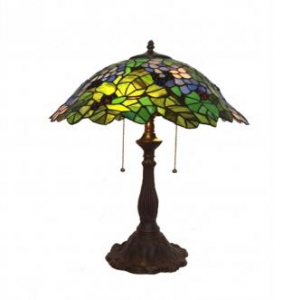 Stained Glass Floral Patterned Table Lamp