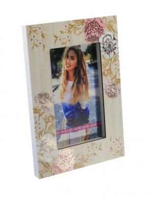 Tickled Pink Floral Photo Frame