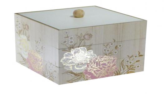 Tickled Pink Floral Patterned Trinket Box