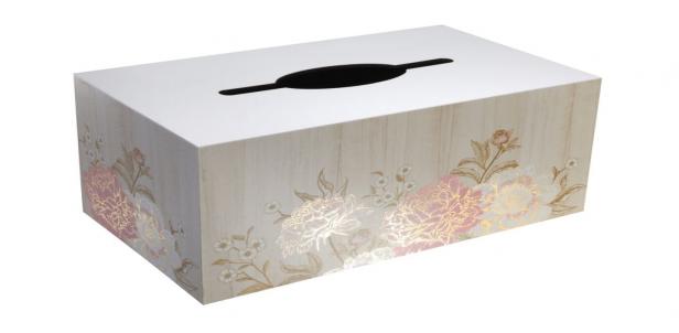 Tickled Pink Floral Print Tissue Box Cover