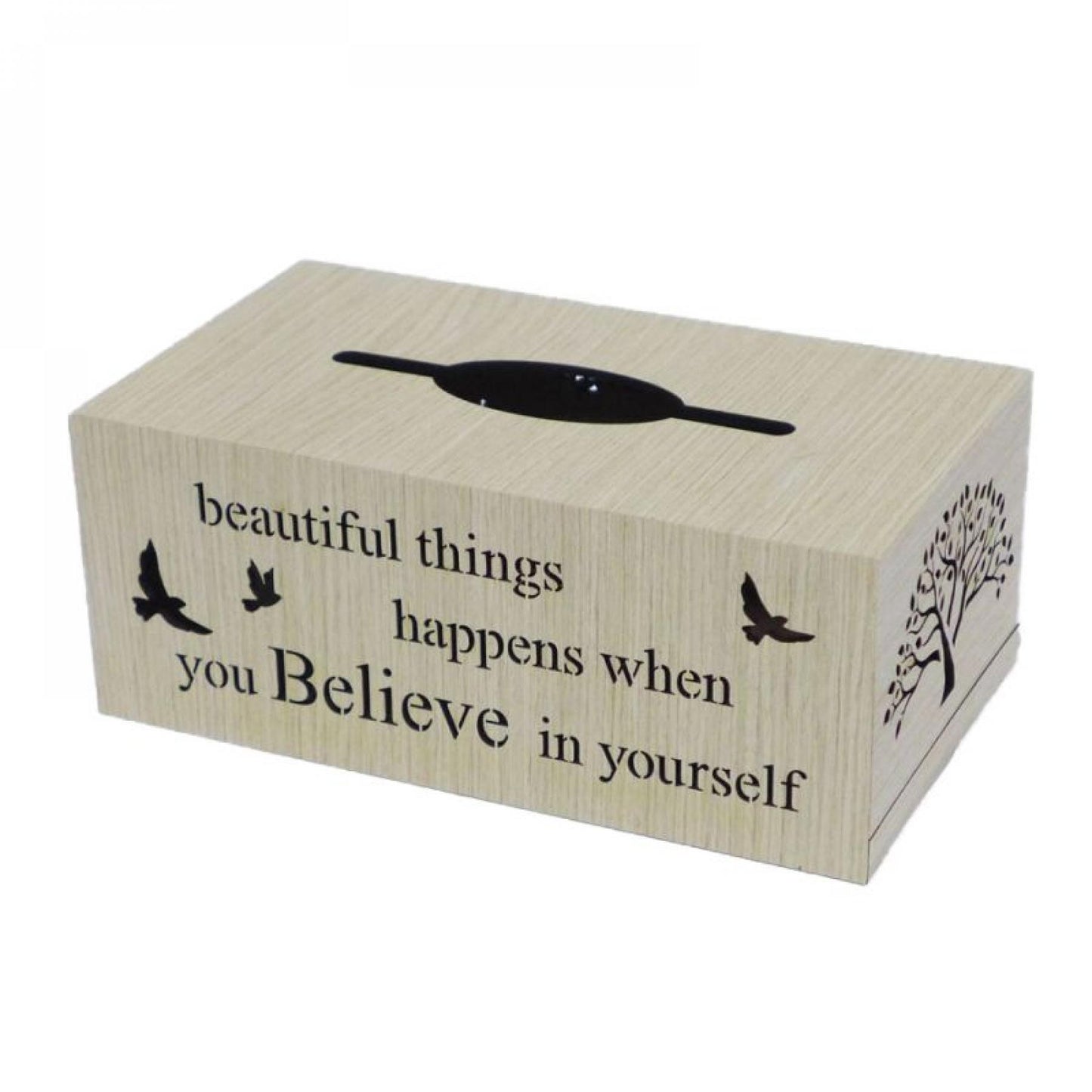 Believe - With Saying Tissue Box Cover