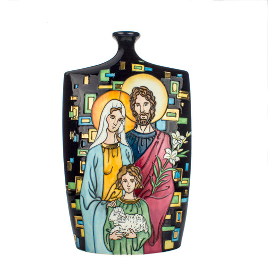 Holy Family With The Golden Rule On Reverse Side Vase