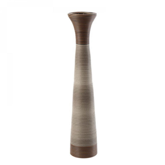 Brown Trumpet Shaped Vase