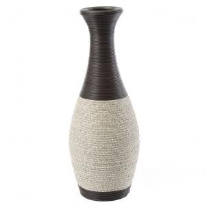 Grey Pearl Striped Vase