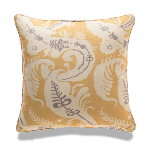 Vienna Yellow Floral With Polyester Insert Pillow