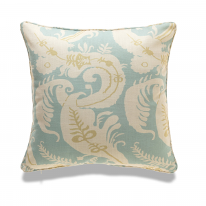 Vienna Blue Floral With Polyester Insert Pillow