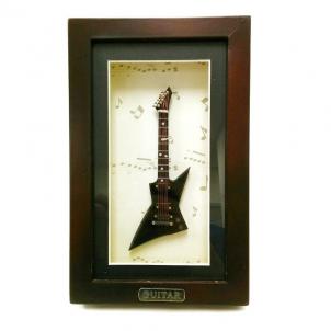 Miniature Framed Electric Guitar Wall Decor