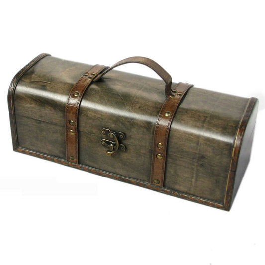 Gray Suitcase Look Single Bottle Wine Holder