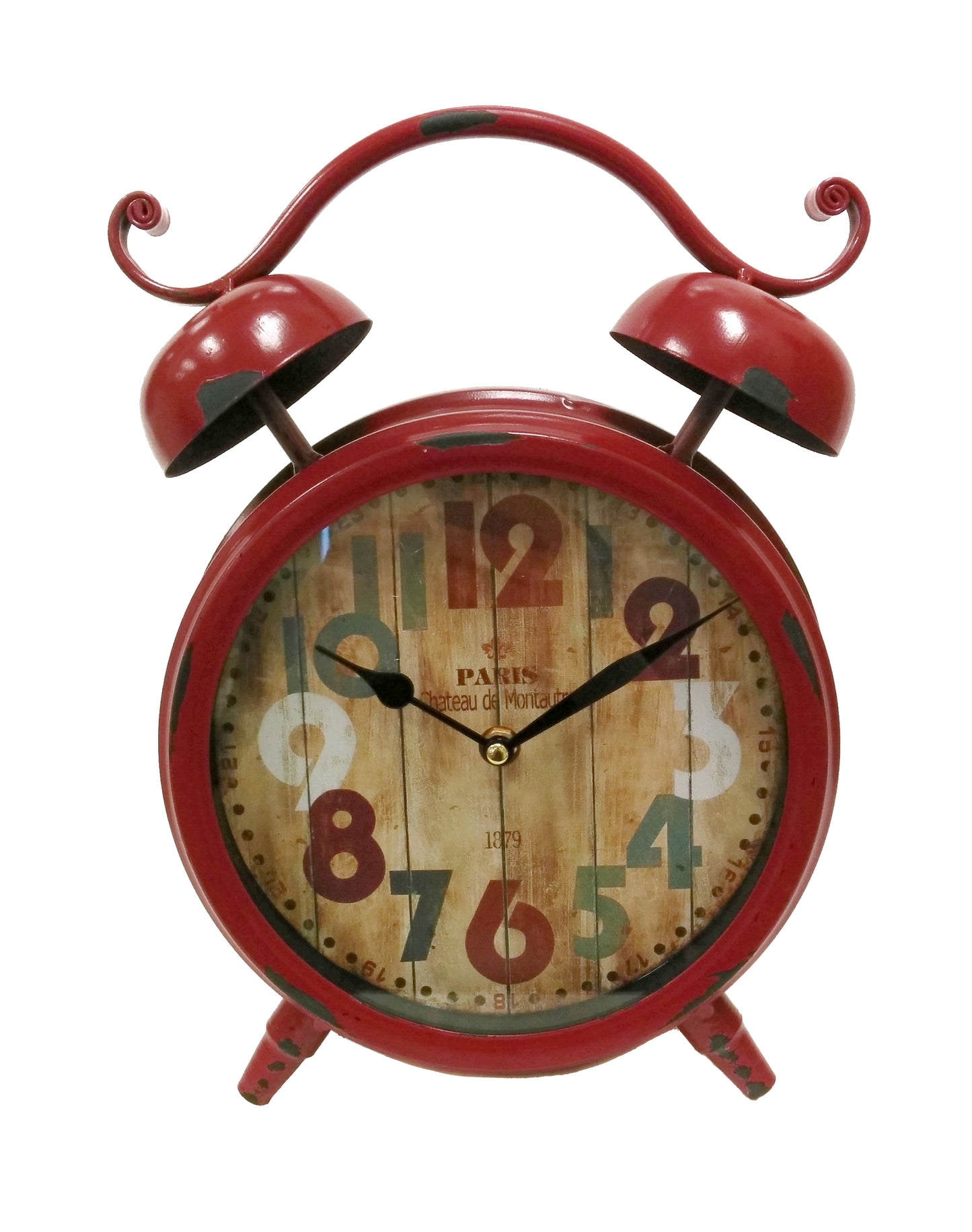 Classic Alarm With Multi Color Numbers Table Clock