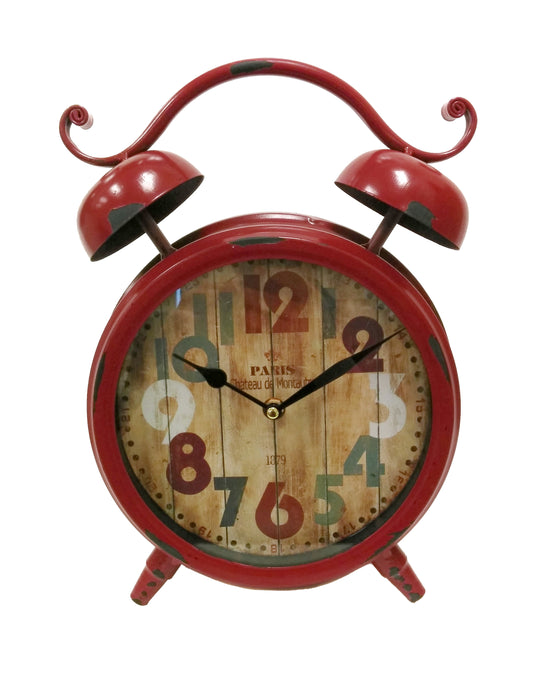 Classic Alarm With Multi Color Numbers Table Clock