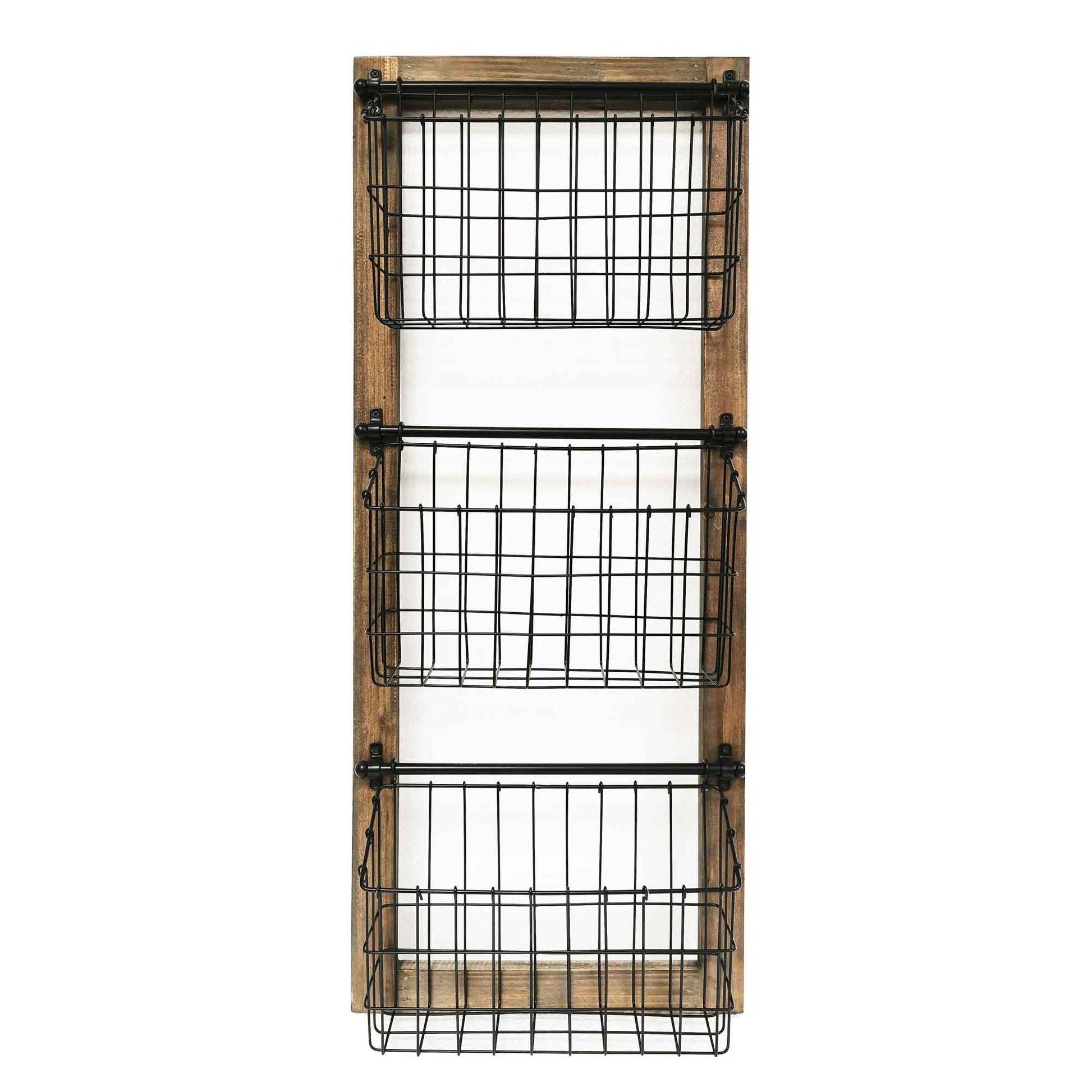 Three Tiered Basket Wall Rack