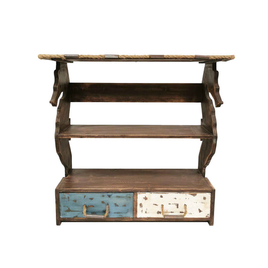 Coastal Look Seahorse Sides Wall Shelf