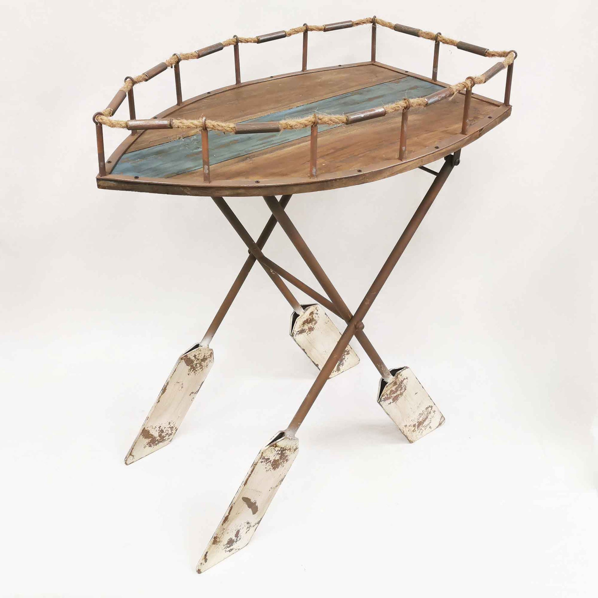 Boat Shape With Paddle Legs Console Table