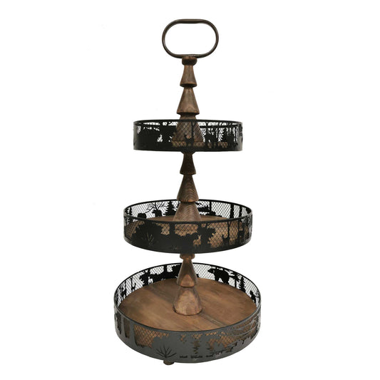 3 Tiered Forest Theme With Handle Tray
