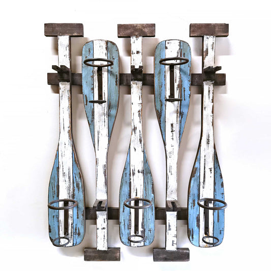 Canoe Paddles 5 Bottle Wine Rack