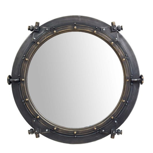 Vintage Porthole Look Wall Mirror
