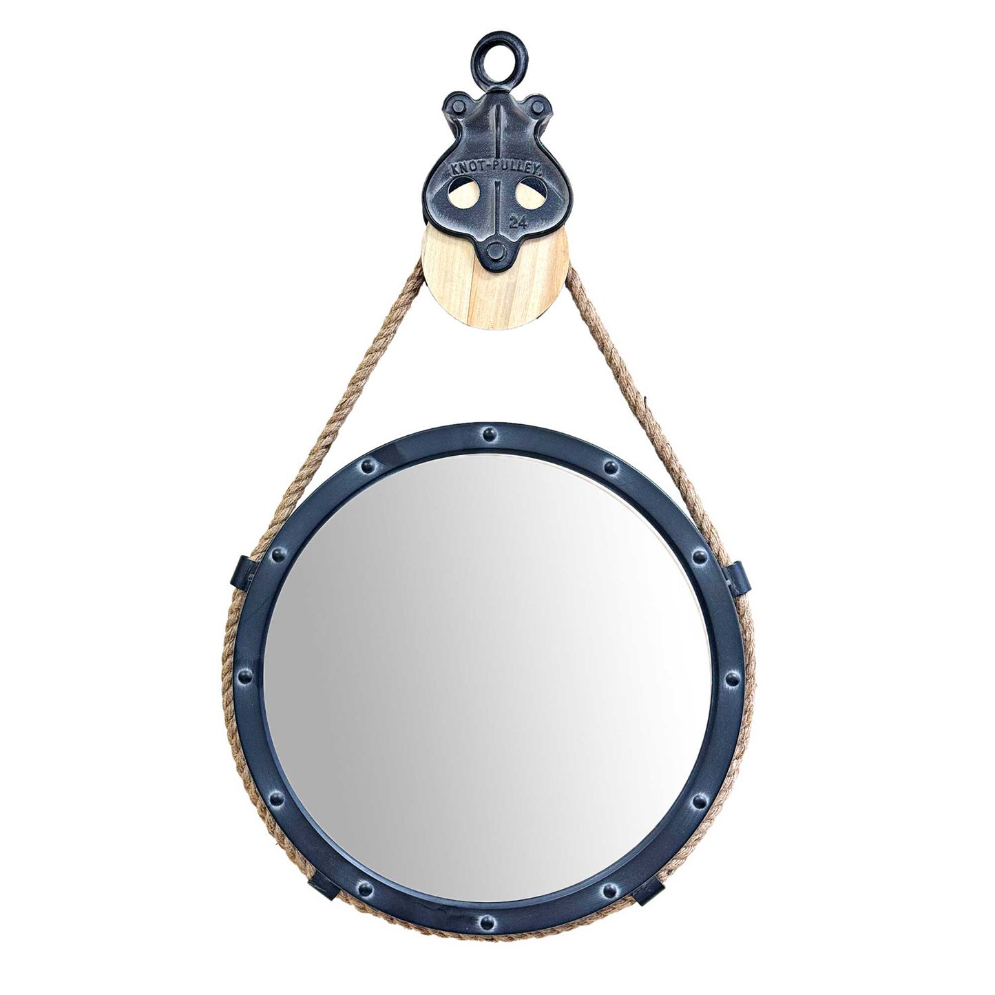 Rope Pulley Pendant Wall Mirror