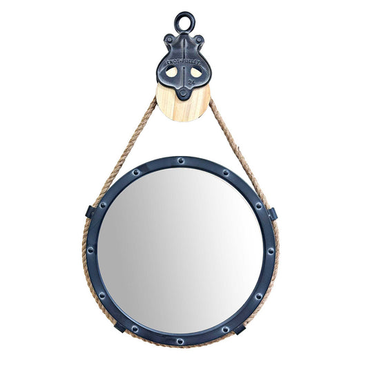 Rope Pulley Pendant Wall Mirror