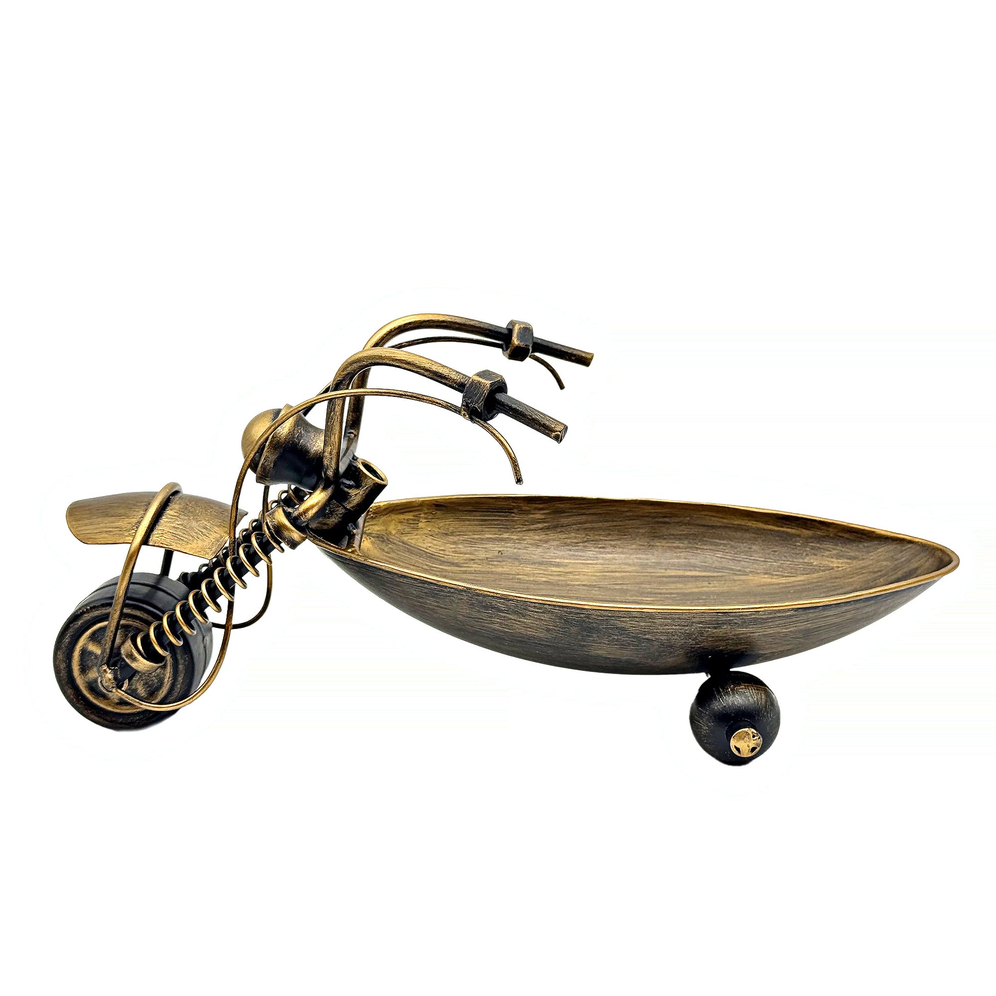 Metal Motorcycle Shaped Mini Tray Decoration