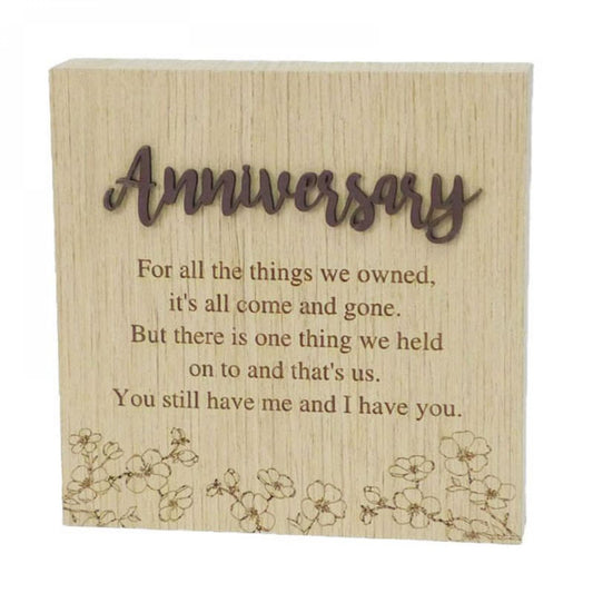 6"X6" Wood Grain Blocks-Anniversary Block Sign