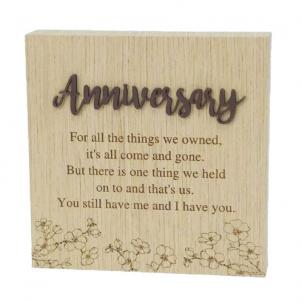 6"X6" Wood Grain Blocks-Anniversary Block Sign