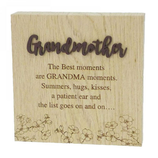 6"X6" Wood Grain Blocks-Grandmother Block Sign