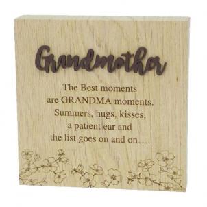 6"X6" Wood Grain Blocks-Grandmother Block Sign