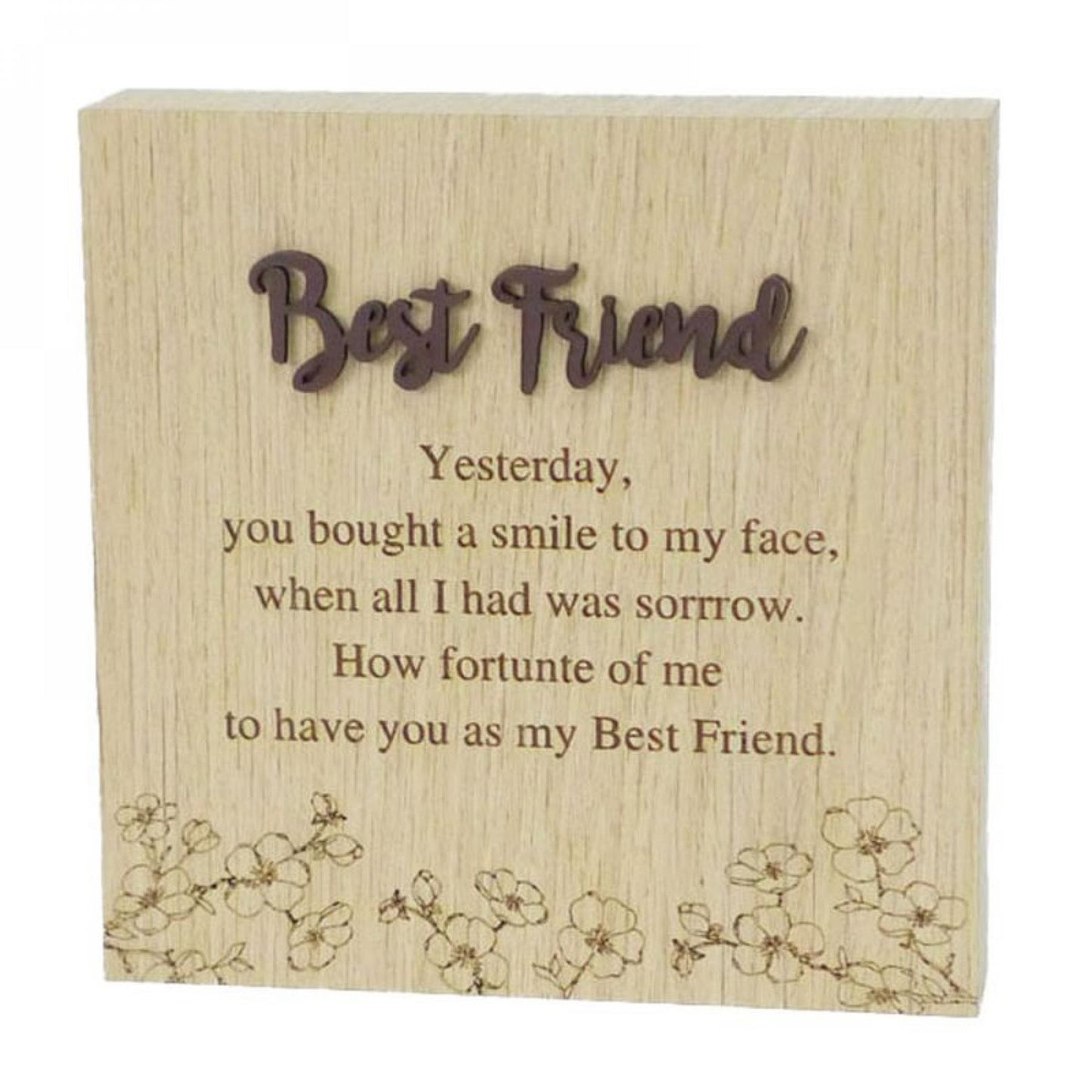 6"X6" Wood Grain Blocks-Best Friend Block Sign