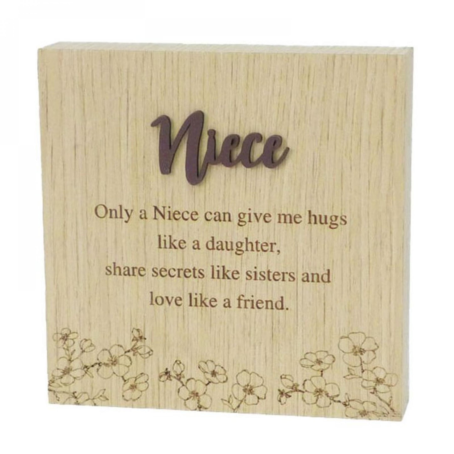 6"X6" Wood Grain Blocks-Niece Block Sign