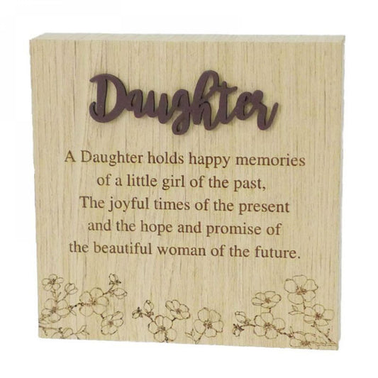 6"X6" Wood Grain Blocks-Daughter Block Sign