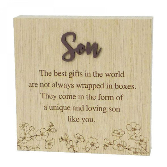 6"X6" Wood Grain Blocks-Son Block Sign